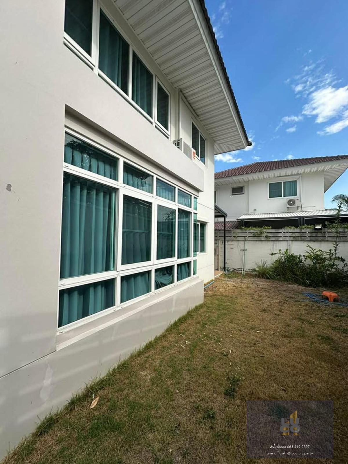 บ้านเปล่า หลังมุม หน้าสวนส่วนกลาง โล่งไม่บล็อควิว